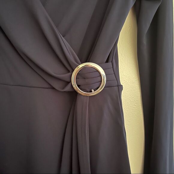 White House | Black Market Sz XXS Faux Wrap Top Black NWT🏷 - Picture 7 of 7